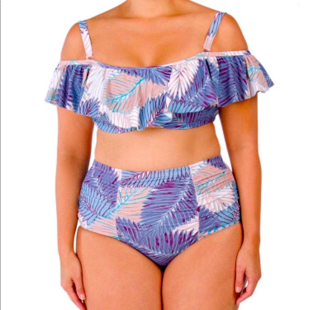 Beautiful tropical floral swim suit set! Brand new! 😎 Puerto palm two piece set